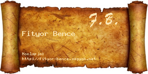 Fityor Bence névjegykártya
